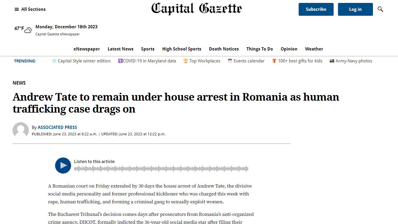 Andrew Tate to remain under house arrest in Romania as human ...